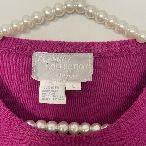 VINTAGE      REGENCY COLLECTION FOR JOYCE BEEDED     SWEATER SIZE L - Picture 3 of 3